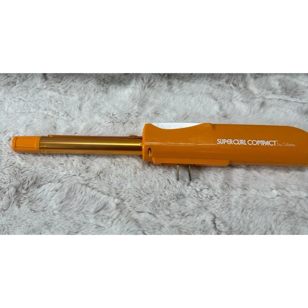 Vintage 1976 Gillette Super Curl Compact Portable Curler Curling Iron Gillette